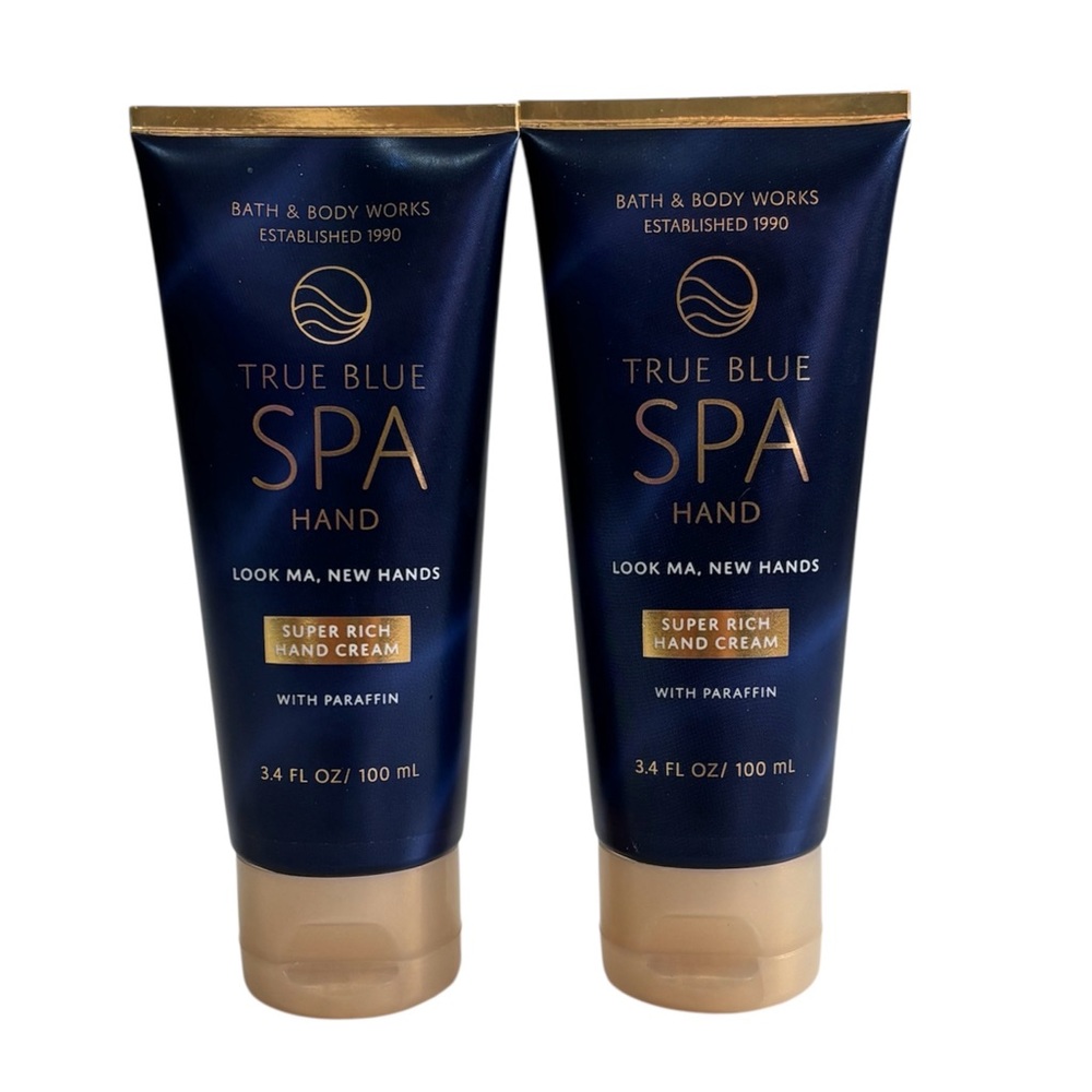 Bath & Body Works True Blue Spa Look Ma New Hands Super Rich Cream Lot of 2 3.4